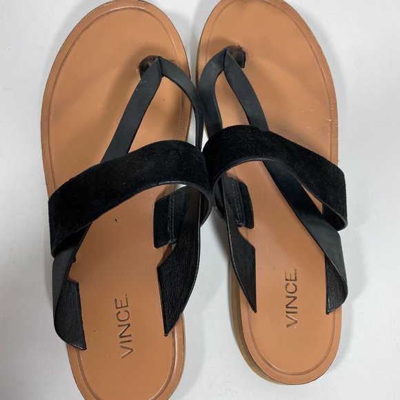 Vince Tess Sandal Leather & Suede Black - Picture 6 of 10